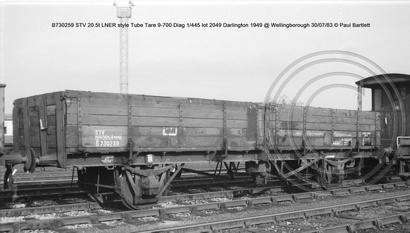 B730259 STV LNER style Tube Diag 1-445 @ Wellingborough 83-07-30 © Paul Bartlett w