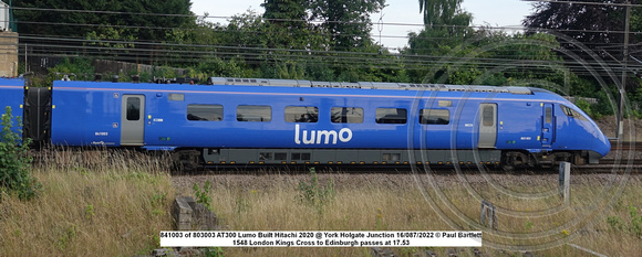 841003 of 803003 AT300 Lumo Built Hitachi 2020 @ York Holgate Junction 2022 07-16 © Paul Bartlett [1w]