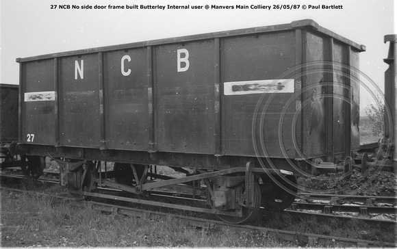 27 NCB No side door Internal user @ Manvers Main Colliery 87-05-26 © Paul Bartlett w