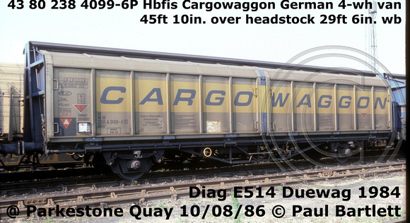 43 80 238 4099-6P Hbfis Cargowaggon