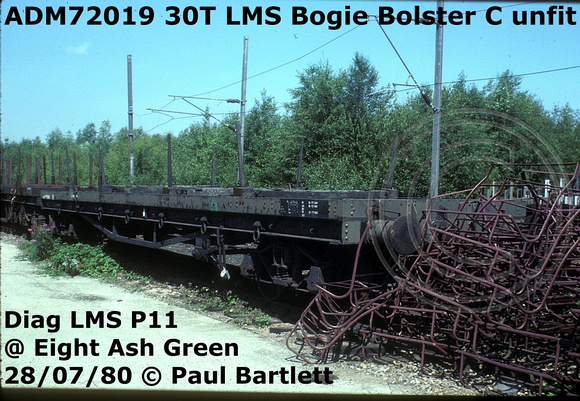 ADM72019 LMS Bogie Bolster C at Eight Ash Green 80-07-28 [1 ]