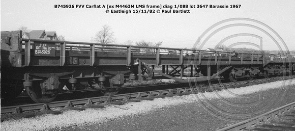 B745926 FVV Carflat A @ Eastleigh 82-11-15 © Paul Bartlett w