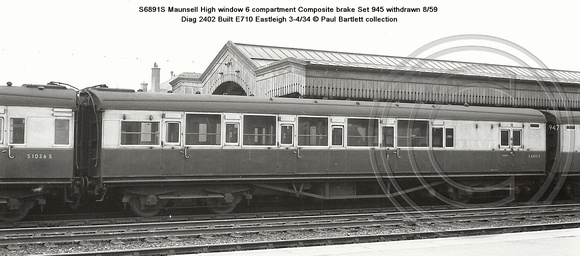 S6891S Maunsell Composite brake Set 945 � Paul Bartlett collection w