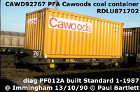 Cawood 4-wh PFA Coal container flat