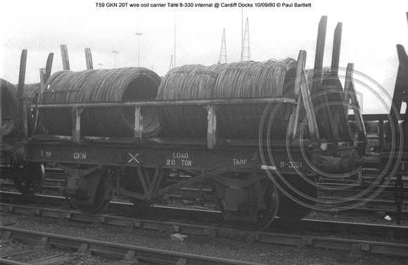 T59 GKN wire coil carrier internal @ Cardiff Docks 80-09-10 � Paul Bartlett w