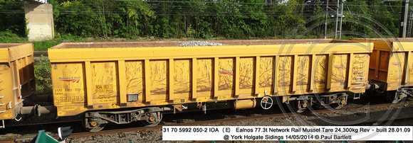31 70 5992 050-2  IOA (E) Ealnos Network Rail Mussel @ York Holgate Sidings 2014-05-14 � Paul Bartlett w