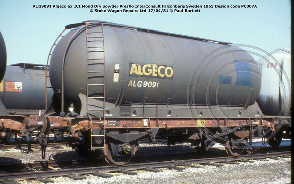 ALG9091 @ Stoke Wagon Repairs Ltd 81-04-17 © Paul Bartlett W