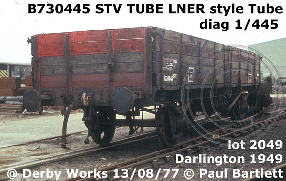 B730445 STV TUBE @ Derby Works 77-08-13