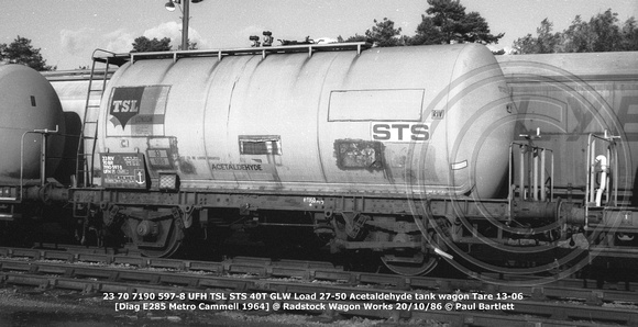 23 70 7190 597-8 TSL STS Acetaldehyde @ Radstock Wagon Works 86-10-20 © Paul Bartlett w