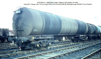 SUKO83014 = SMBP4045  Bogie Lagged oil tank wagon AB Diag 6-321 Design code TE014G @ Wellingborough 81-03-08 � Paul Bartlett w