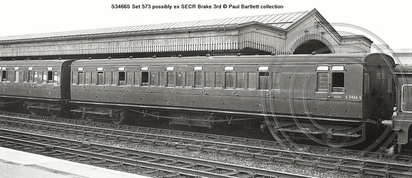 S3466S SECR Diag 161 Maunsell non corridor 3rd brake � Paul Bartlett collection w