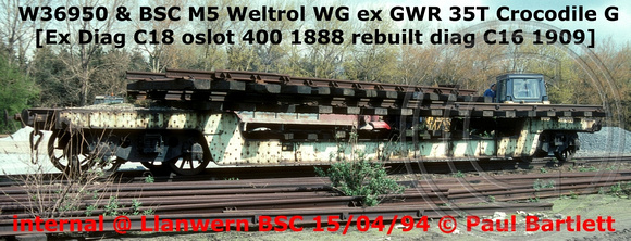 W36950 & BSC M5 Weltrol WG Crocodile G  Internal @ BSC Llanwern 94-04-15[01]