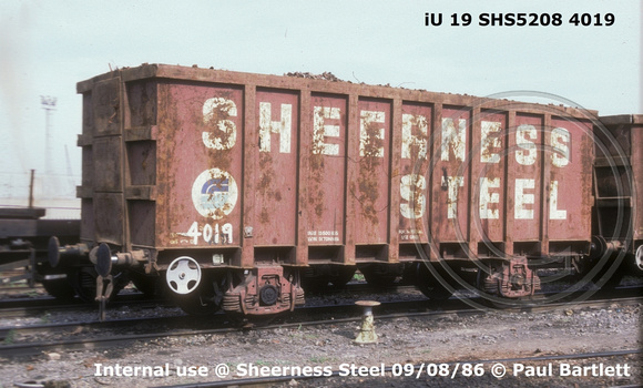 iU 19 SHS5208 4019 Sheerness Steel 86-08-09 © Paul Bartlett [w]