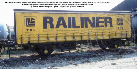TRL6950 Railiner @ South Staffs Wagon Tipton  83-08-19 © Paul Bartlett [1w]