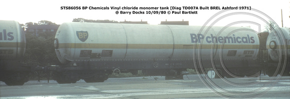 STS86056 BP Chemicals vinyl chloride @ Barry Docks 80-09-10 © Paul Bartlett w
