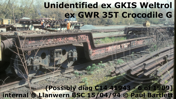 Unidentified ex GKIS Weltrol Crocodile G Internal @ Llanwern BSC 94-04-15 [04]