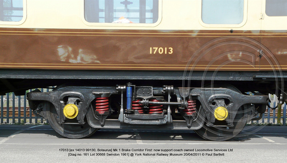 17013 [ex 14013 99130, Botaurus] Mk 1 Brake Corridor 1st Locomotive Services Ltd @ NRM York 2011-04-20 � Paul Bartlett [2w]