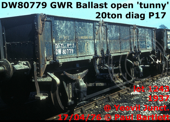 DW80779 GWR 'tunny' 20t