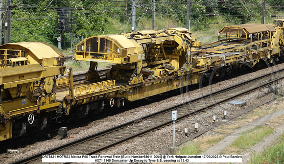 DR78821 HOTRS2 Matisa P95 Track Renewal Train [Build Number68011 2004] @ York Holgate Junction 2022 06-17 © Paul Bartlett [4w]