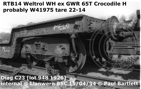 RTB14 (W41975) Weltrol WH Crocodile H internal @ Llanwern BSC 94-04-15 [09]