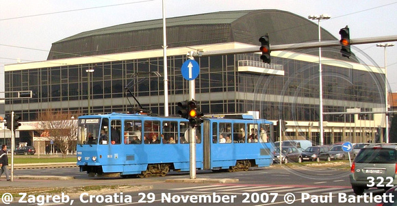 322  tram @ Zagreb Croatia 2007-11-29