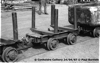 Bolster mine car 87-04-24 Cynheidre Colliery © Paul Bartlett [2W]