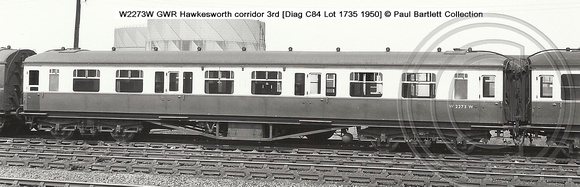 W2273W GWR Hawkesworth corridor 3rd Diag C84 � Paul Bartlett Collection
