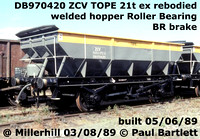 BR Tope 21t coal hopper - rebuilt as TOPE ZDV ZCV