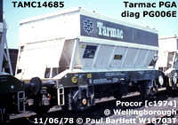 Tarmac TAMC PGA wagons TAMC14655-87 & TAMC14840-70