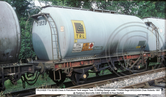 TRL51820 TTA Class A Petroleum @ Radstock Marcrofts C&W 85-08-29 � Paul Bartlett w