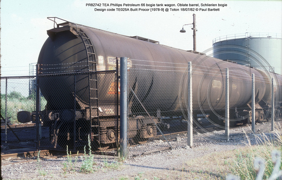 PR82742 Phillips Petroleum 66 bogie tank wagon @ Toton 82-07-18 � Paul Bartlett w