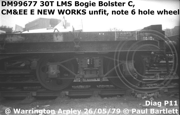 DM99677 LMS Bogie Bolster C at Warrington Arpley 79-05-26[2]