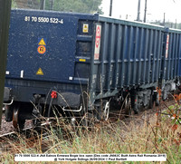 81 70 5500 522-4 JNA Ealnos Ermewa Bogie box open [Des code JN063C Built Astra Rail Romania 2019] @ York Holgate Sidings 2024-09-26 © Paul Bartlett [9w]