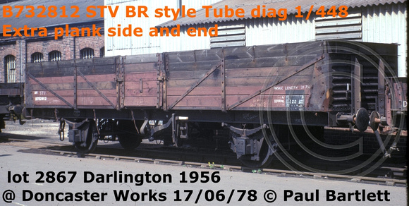 B732812 STV extended height @ Doncaster Works 78-06-17