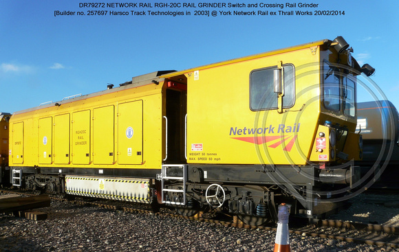 DR79272 Harsco Switch & Crossing Rail Grinder @ York NR Thrall Works 2014-02-20 [02w]