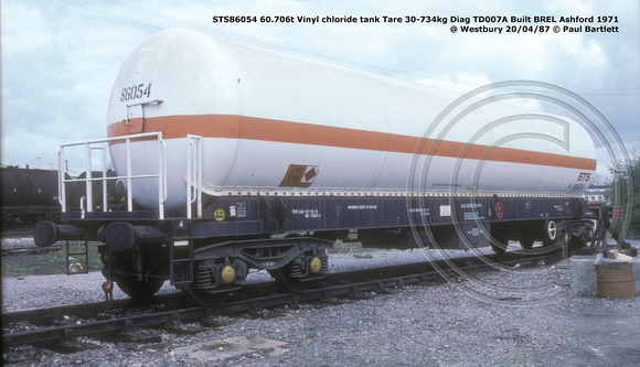 STS86054 vinyl chloride @ Westbury 87-04-20 © Paul Bartlett [1w]