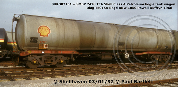 SUKO87151 = SMBP 2478 TEA Shellhaven 92-01-03 © Paul Bartlett [W]