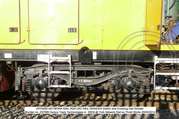 DR79262 Harsco Switch & Crossing Rail Grinder @ York NR Thrall Works 2014-02-20 [09w]