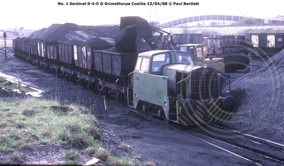 No. 1 Sentinel 0-4-0 @ Grimethorpe Coalite 88-04-13 � Paul Bartlett [1w]