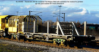 NLU93465 JZA Container Flat Wagon Ventilators @ York yard outside NR Thrall 2014-02-20 [01w]