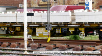 DR92560 YFAH SLINGER 3 Fastline Twin Crane Wagon @ York OTPD 2004-05-30 � Paul Bartlett [3w]