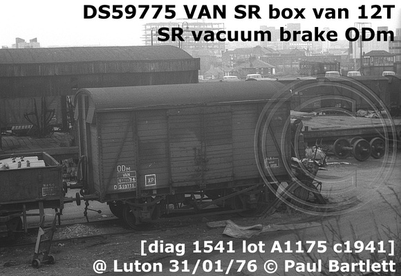 DS59775 VAN at Luton 76-01-31