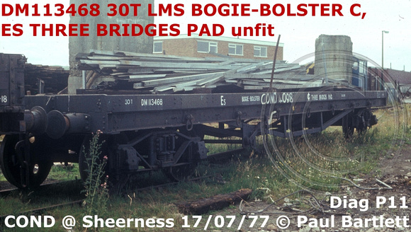 DM113468 BOGIE-BOLSTER Cond at Sheerness 77-07-17 [1]