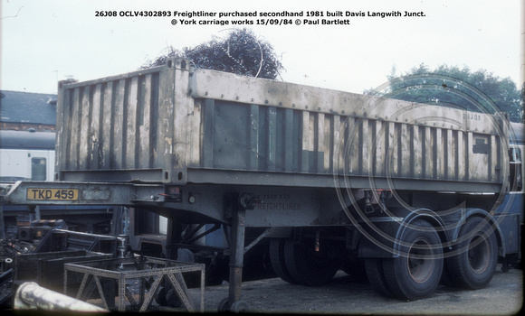 26J08 OCLV4302893@ York carriage works 84-09-15 © Paul Bartlett W