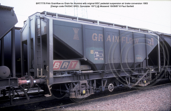BRT7776 PAA Grainflow ex Grain Alumina @ Mossend 87-08-16 � Paul Bartlett w