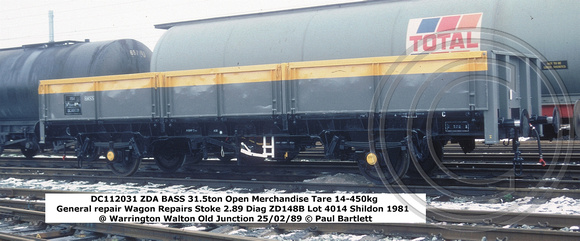 DC112031 ZDA BASS @ Warrington Walton Old Junction 89-02-25 © Paul Bartlett w