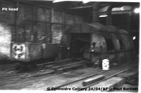 Pit head 87-04-24 Cynheidre Colliery © Paul Bartlett [2W]