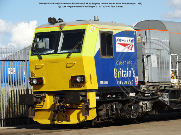DR98955 Windhoff MPV @ York Holgate Network Rail Depot 2014-07-27 � Paul Bartlett [3w]