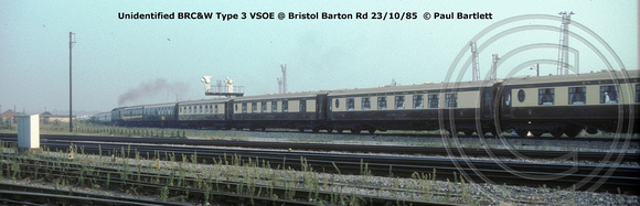 Unidentified BRC&W Type 3 VSOE @ Bristol Barton Rd 85-10-23 © Paul Bartlett [2w]