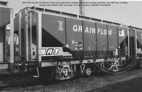 BRT7784 PAA Grainflow ex Grain @ Whitemoor 88-05-14 � Paul Bartlett w